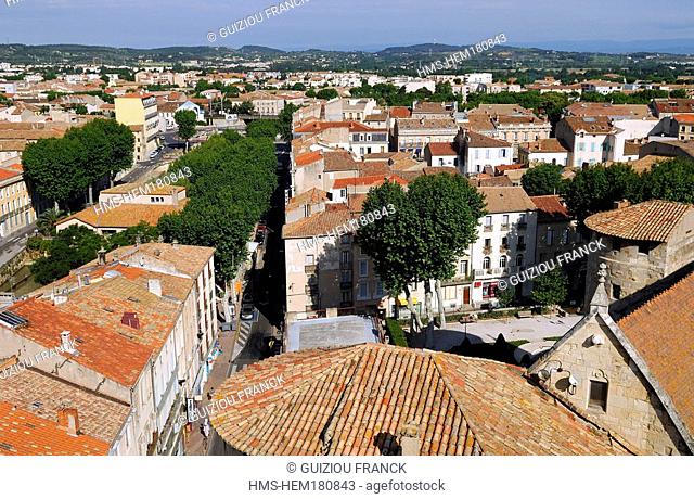 France, Aude, Narbonne, view from Gilles Aycelin donjon