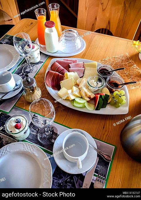table, breakfast, black forest, baden-wuerttemberg, germany