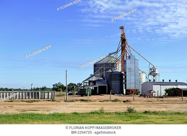 Grain silos, used for soybean storage, Formosa province, Argentina, South America