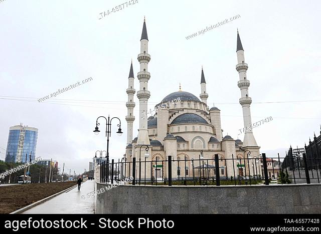 RUSSIA, SIMFEROPOL - DECEMBER 9, 2023: A view of the newly built Cathedral Mosque, the largest one in Crimea. The first religious service was held at the mosque...