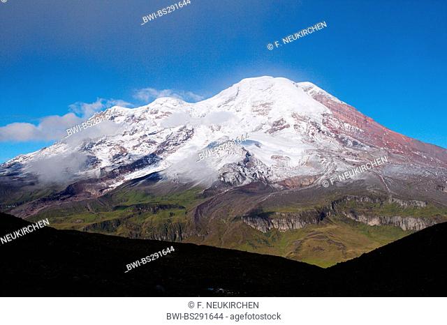 Chimborazo vulcano, highest mountain of Ecuador, Ecuador, Andes