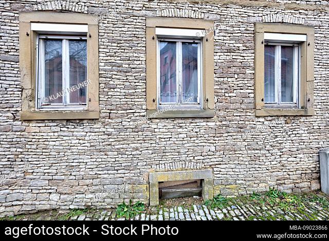 Facade, Window, Volkach, Franconia, Bavaria, Germany, Europe