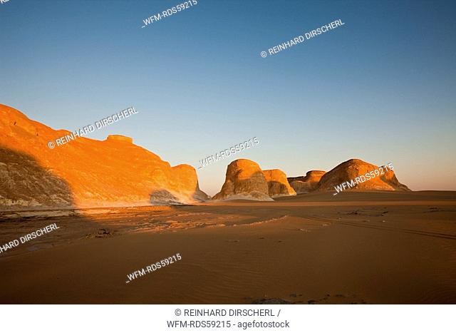 Twighlight in White Desert National Park, Libyan Desert, Egypt