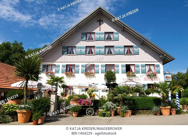 Landgasthof Schanz county restaurant in Weissensberg in Lindau, Bavaria, Germany, Europe