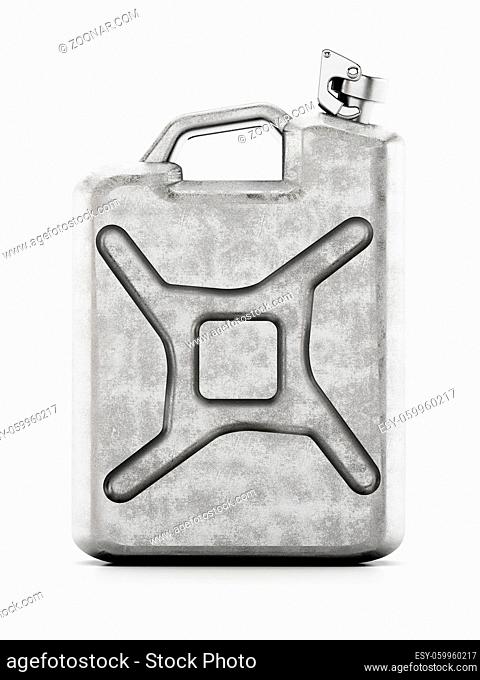 Vintage gas canister isolated on white background. 3D illustration