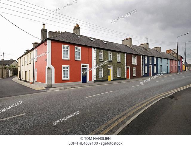 Republic of Ireland, County Kilkenny, Kilkenny, A row of colourful houses in Kilkenny