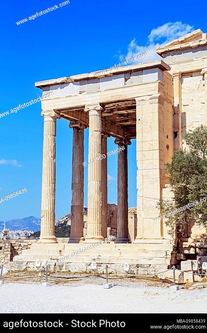 Erechtheion Temple, Acropolis, Athens, Greece, Europe