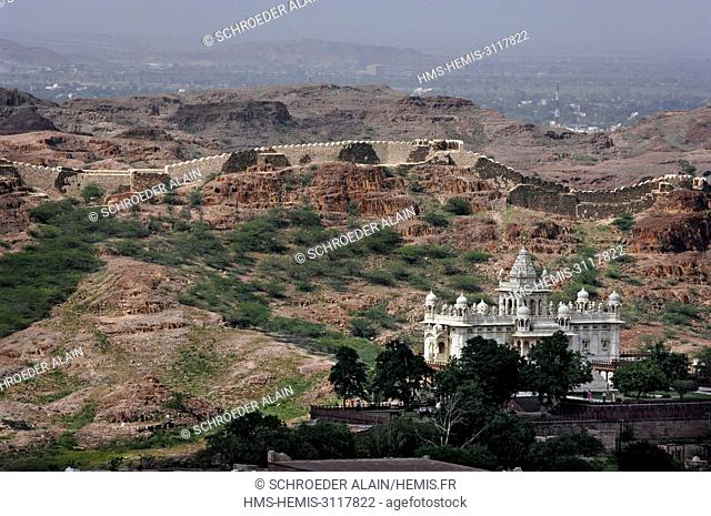India, Rajasthan State, Jodhpur, Jaswant Thada is a cenotaph built by Maharaja Sardar Singh of Jodhpur State in 1899 in memory of his father