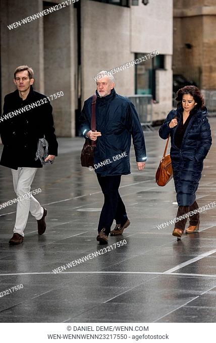 Andrew Marr Show Arrivals at the BBC Television Centre. Featuring: Laura Alvarez, Jeremy Corbyn Where: London, United Kingdom When: 29 Nov 2015 Credit: Daniel...