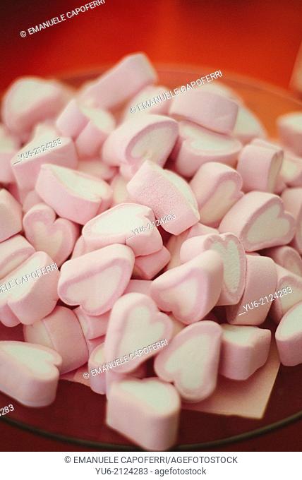 Candy in a heart shape