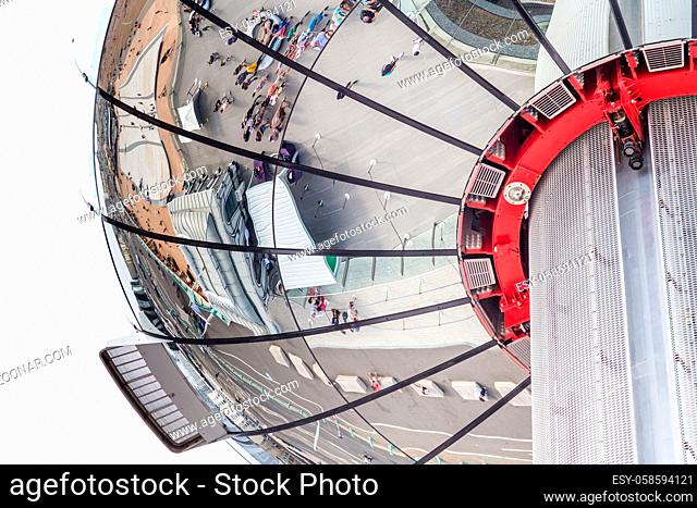 Close-up of the The British Arways observation tower called High Tech i360 Tower in Brighton, Sussex, UK