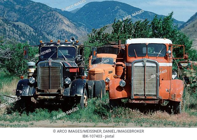 Old trucks, Keremeos, British Columbia, Canada