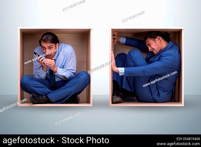 Employee working in tight space