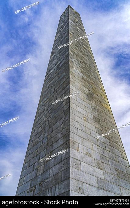 Bunker Hill Battle Monument Charlestown Boston Massachusetts. Site of June 17, 1775 battle between British Army and American patriots