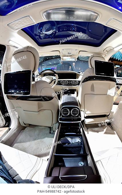 The interior of a Mercedes-Maybach S600 photographed at the North American International Auto Show (NAIAS) in the Cobo Center in Detroit, USA, 13 January 2015