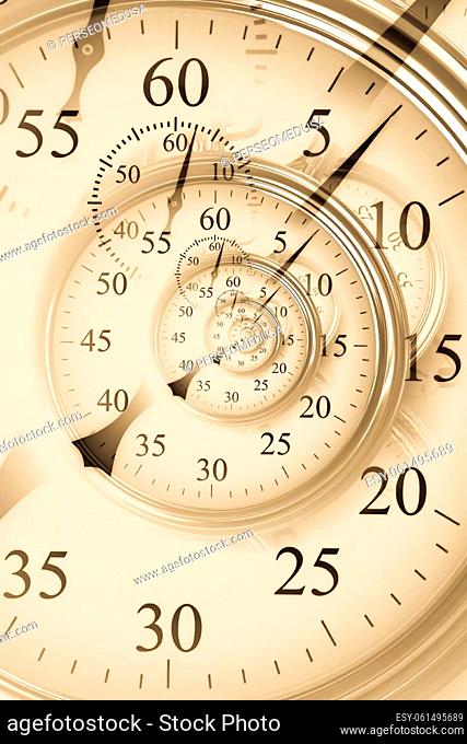 Droste effect background. Abstract design for concepts related to time, deadline and business