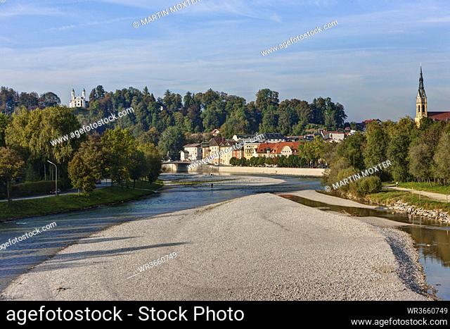 Germany, Bavaria, View of river Isar in Bad Tolz