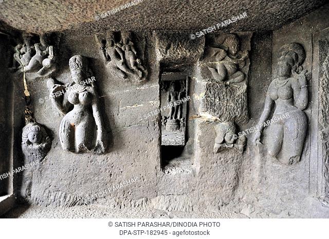 buddhist rockcut cave number ten, aurangabad caves, maharashtra, india