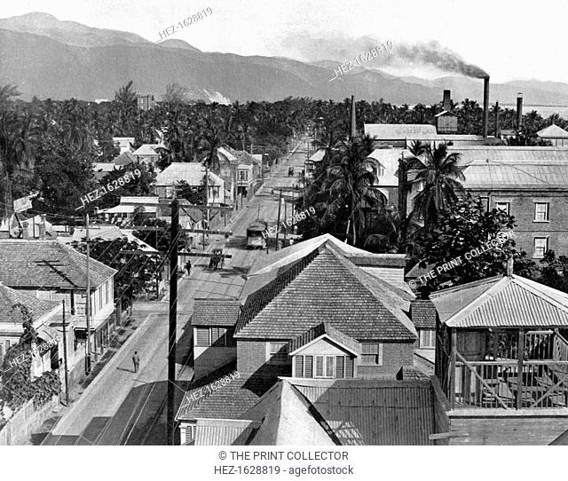 Harbour Street (east), Kingston, Jamaica, c1905. Photograph from Picturesque Jamaica, by Adolphe Duperly & Son, (published in England, c1905)