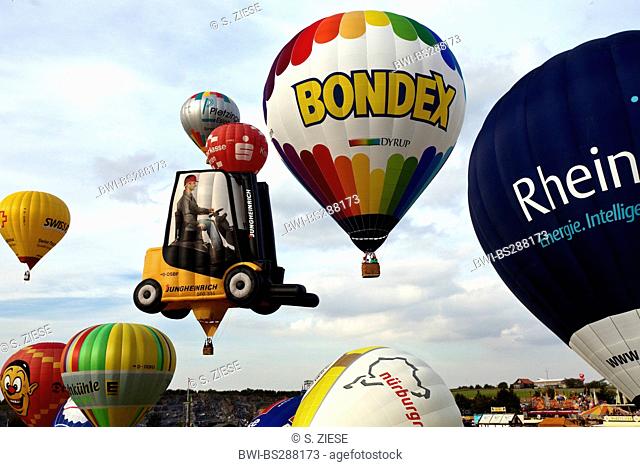 starting of hotair balloons in Warstein, Germany, North Rhine-Westphalia