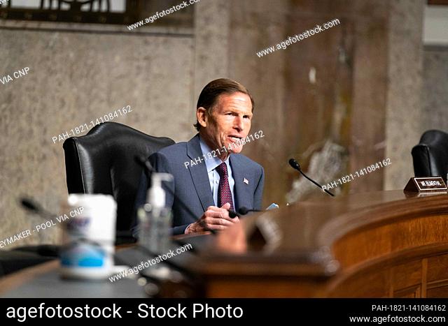 United States Senator Richard Blumenthal (Democrat of Connecticut), speaks at a hearing on the “United States Special Operations Command and United States Cyber...