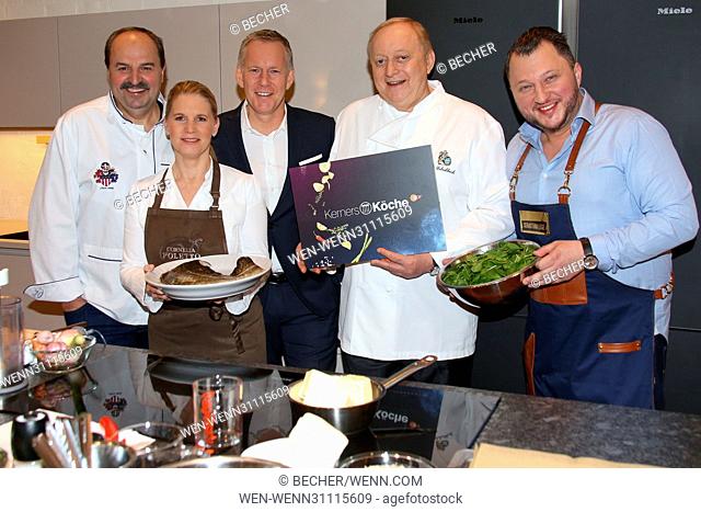 Johannes B. Kerner presents his four Cooks for his new ZDF - TV-Show 'Kerners Koeche' at Kochstudio Featuring: Cornelia Poletto, Sebastian Lege, Johann Lafer