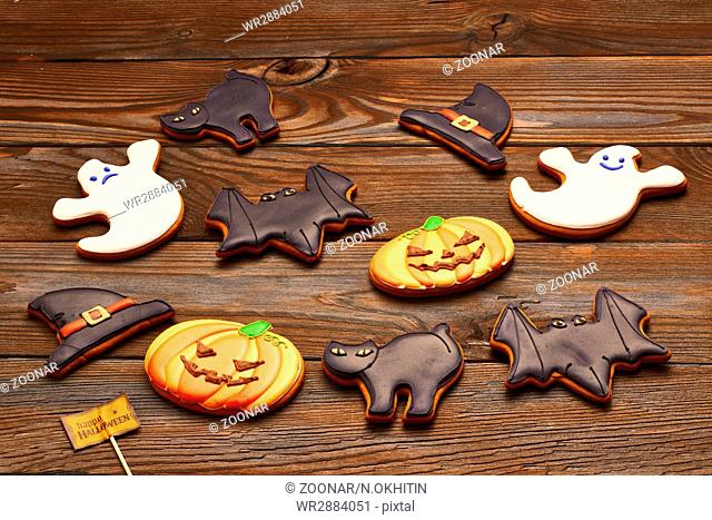 Halloween homemade gingerbread cookies