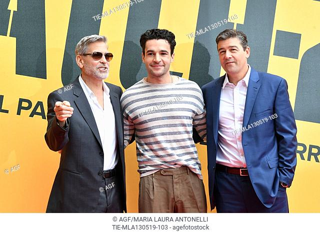 George Clooney, Christopher Abbott, Kyle Chandler during 'Catch-22' TV show photocall, Rome, Italy - 13 May 2019