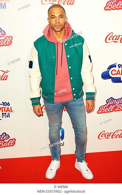 Marvin Humes attends Capital’s Jingle Bell Ball with Coca-Cola at London’s O2 Arena. Featuring: Marvin Humes Where: London