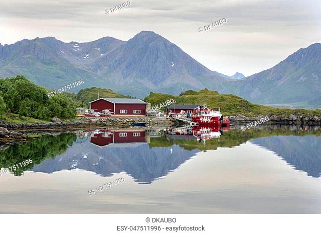 Nyksund village to the Lofoten islands in Norway