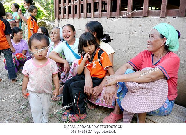 Local Lahu villagers, visit to Ban Pang Baou, a Catholic Lahu village, Thailand