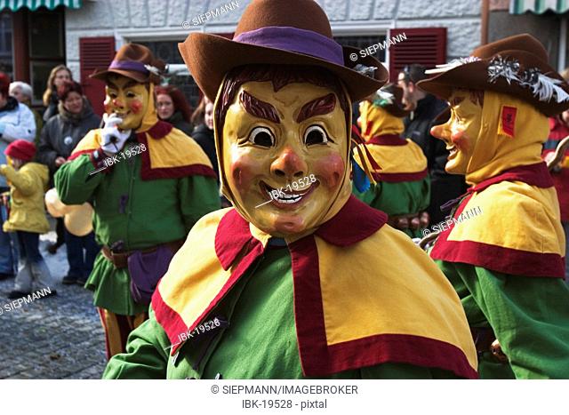 Carnival parade in Isny im Allgäu - Narrenzunft Schalk vom Staig Fronreute - Germany