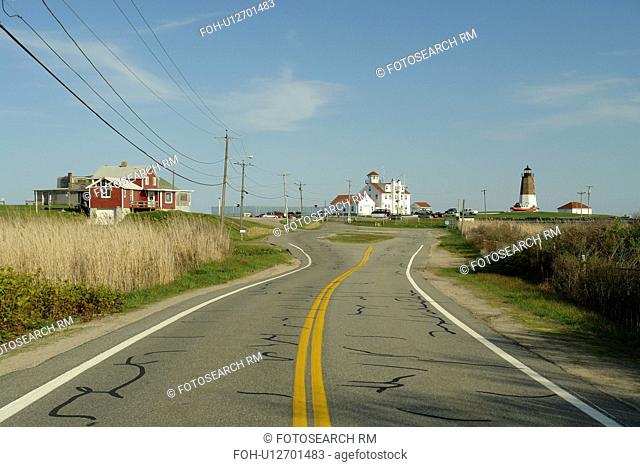 Point Judith, RI, Rhode Island, Pt Judith Lighthouse & US Coast Guard Station