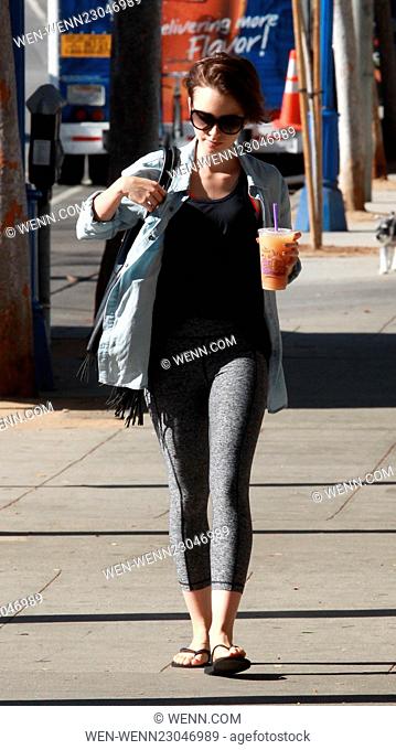 Lily Collins gets a coffee in West Hollywood Featuring: Lily Collins Where: West Hollywood, California, United States When: 20 Oct 2015 Credit: WENN