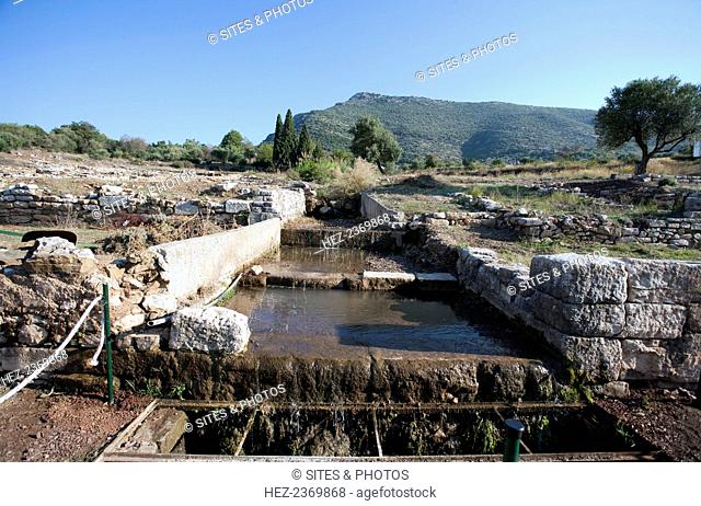 A water tunnel at Messene, Greece. Ancient Messene lies on the slopes of Mt Ithomi, 30km/19 miles northwest of Kalamata. It was founded by Epaminondas in 369 BC...