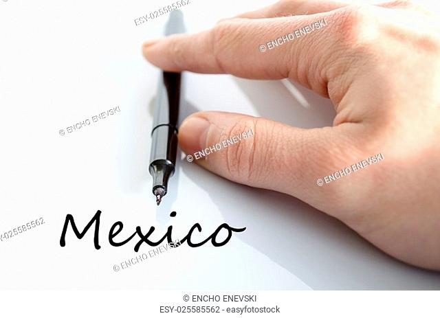 Mexico text concept isolated over white background
