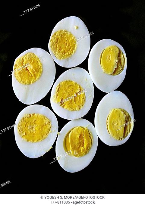 Sliced Boiled Hen's White Eggs  Pune, Maharashtra, India