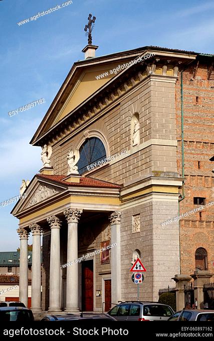 MONZA, ITALY/EUROPE - OCTOBER 28 : Facade of the Church of St Gerardo al Corpo in Monza Italy on October 28, 2010