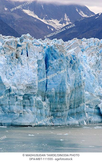 Iceberg and Hubbard glacier ; The longest tidewater glacier in Alaska; Saint Elias  national park ; Disenchantment bay ; Alaska ; U.S.A