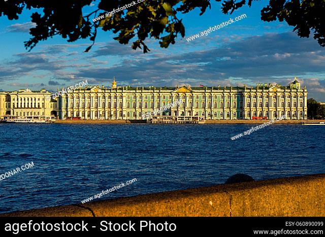 The winter palace, part of the Hermitage museum in Saint Petersburg