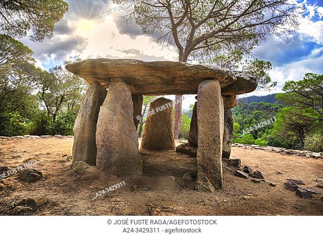 Spain, Catalonia, Barcelona Province, Dolmen of Pedra Gentil, Vallgorguina City