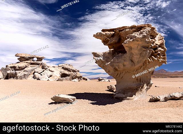 Rock formations, Reserva Nacional de Fauna Andina Eduardo Avaroa, Potosi Department, southwestern Bolivia, South America