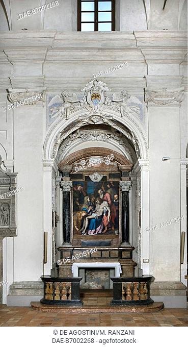 Chapel of the Pieta, decorations attributed to Alessandro Casella's (1596-1657) workshop, Church of Saints Fidelis and Simon, Vico Morcote, Canton of Ticino