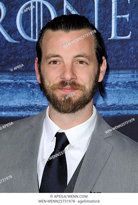 Premiere of 'Game of Thrones' Season 6 - Arrivals Featuring: Gethin Anthony Where: Los Angeles, California, United States When: 10 Apr 2016 Credit: Apega/WENN