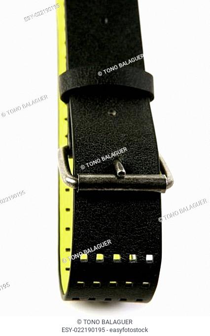 Belt in black and yellow inside modern fashion