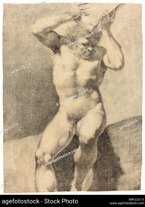 Child's Head (Recto) Nude Male Figure (Verso) - After Antonio Allegri, called Correggio Italian, 1489?-1534 - Artist: Correggio, Origin: Italy, Date: 1700-1799