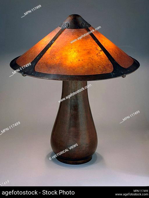 Lamp. Maker: Dirk Van Erp (1862-1933); Date: ca. 1912-15; Geography: Made in San Francisco, California, United States; Culture: American; Medium: Copper base