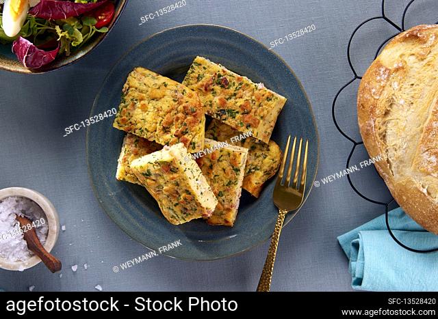 Vegetable tray bake cake