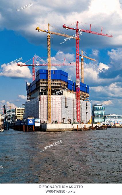 Hamburg, Germany, Elbphilharmonie under construction