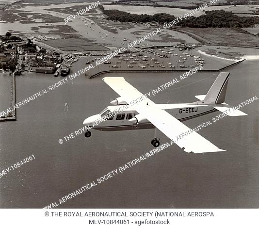 Britten-Norman BN2A Islander, G-BCEJ, over the Isle of Wight